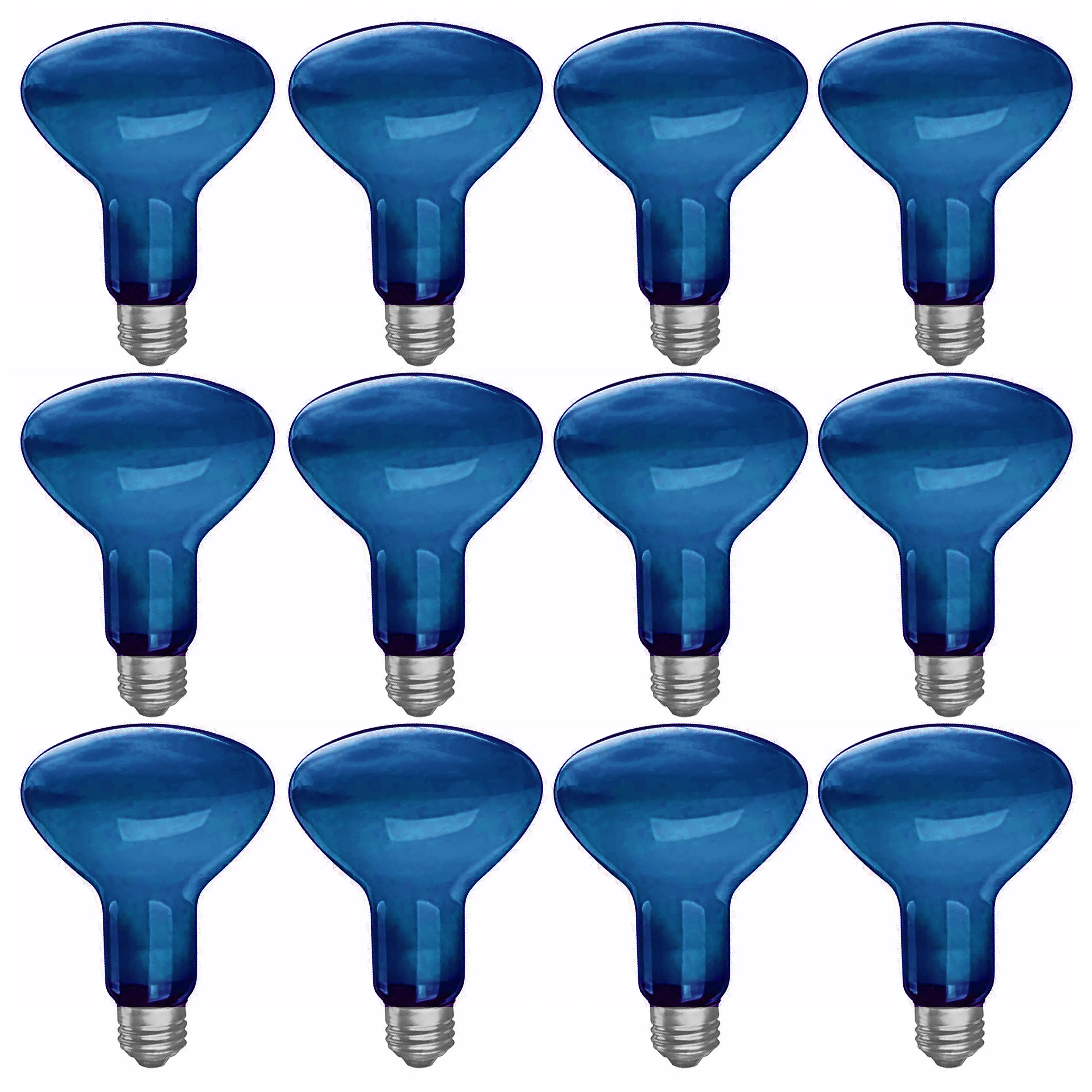 12 X Reflector Flood Light Bulbs Blue Frosted Replacement Lamp Lighting 50w 120v