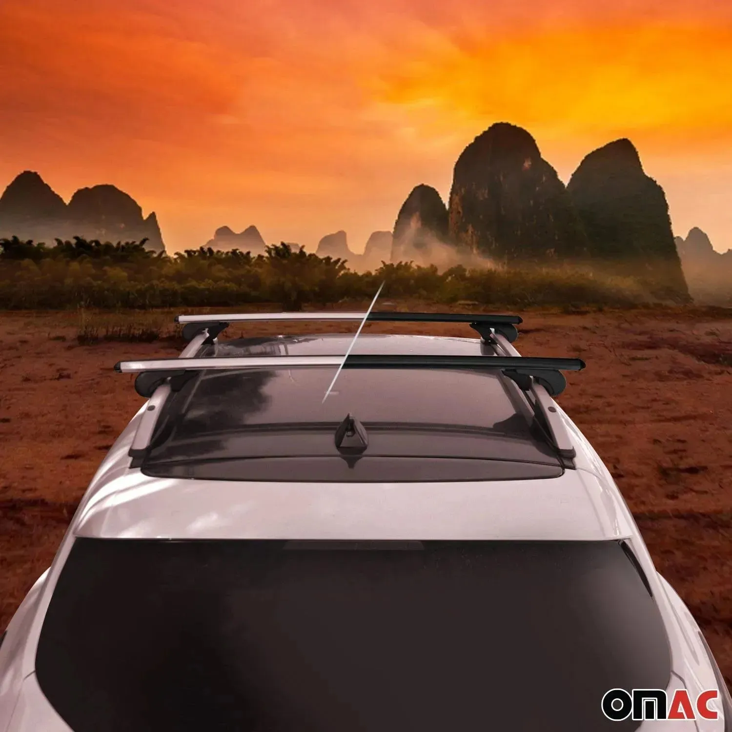 2001-2007 Dodge Grand Caravan Roof Rack Cross Bars Black