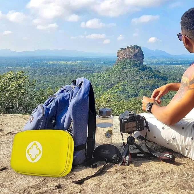 275Pcs Travel First Aid Kits for Car Emergency Preparedness Items Urgent Accident Essentials Kit Survival Gear Equipment Sports First Aid Kit for College Dorm Student, Home, Boat, Yellow YIDERBO