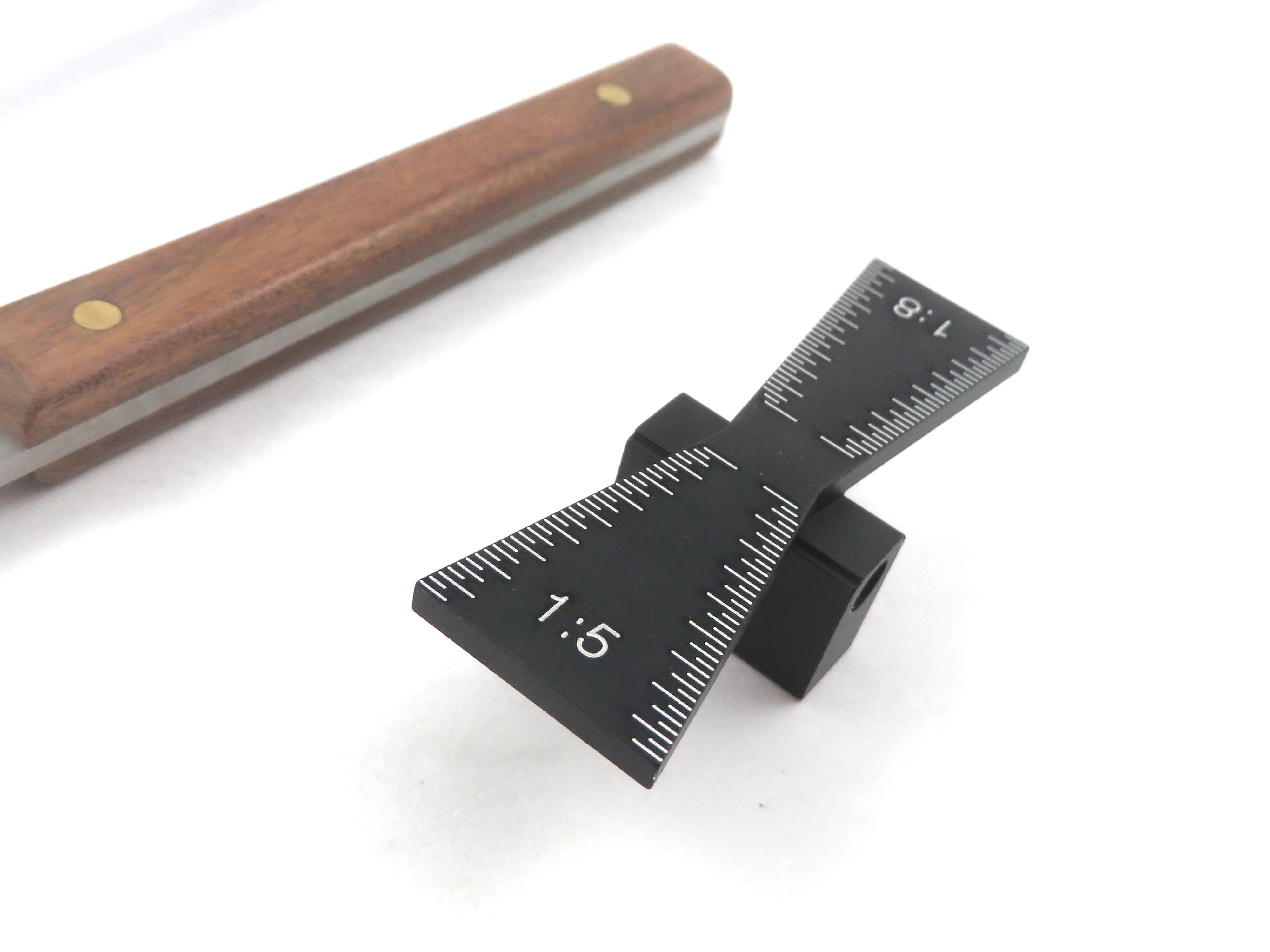 3 Piece Dovetail Layout Kit with Dovetail Marking Jig 1:5 and 1:8 Slopes, Mikov Marking Knife and Wheel Marking Gauge (LJY277, 465494, & V2003009)