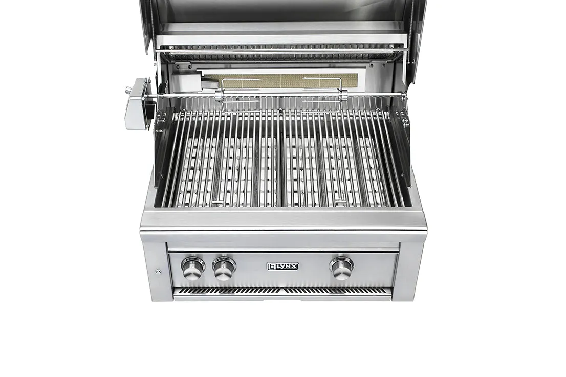 30" Professional Built-in Grill with All Ceramic Burners and Rotisserie (L30R-3)