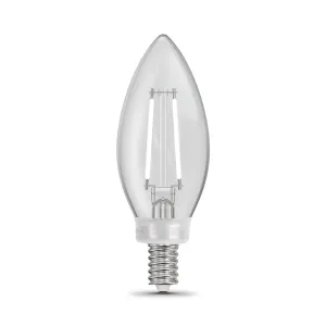 3.3W (40W Replacement) Soft White (2700K) B10 Shape (E12 Base) Torpedo Tip Exposed White Filament LED (3-Pack)