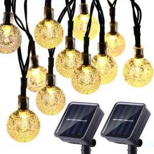 50 LEDs 10m Crystal Ball Solar Light Outdoor String Lamps for Christmas