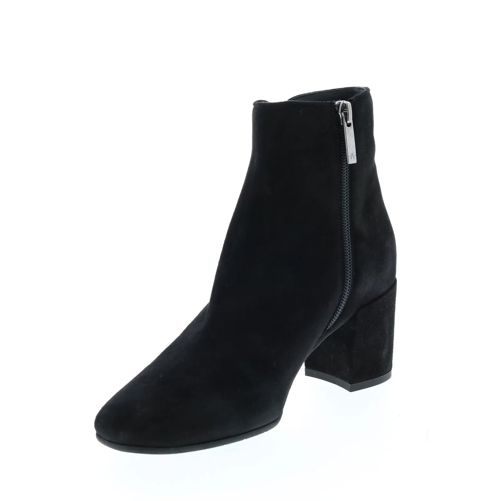 Aquatalia Denisse Dress Suede 34L3650-BLK Womens Black Suede Zipper Ankle & Booties Boots