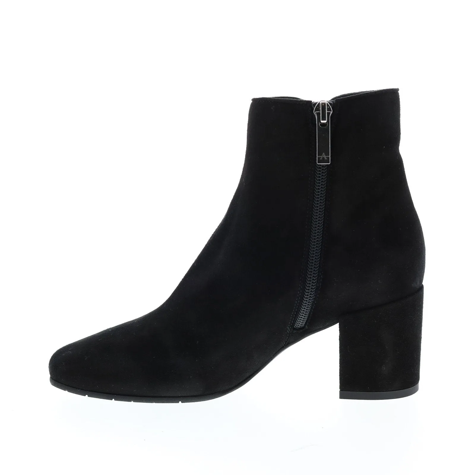 Aquatalia Denisse Dress Suede 34L3650-BLK Womens Black Suede Zipper Ankle & Booties Boots