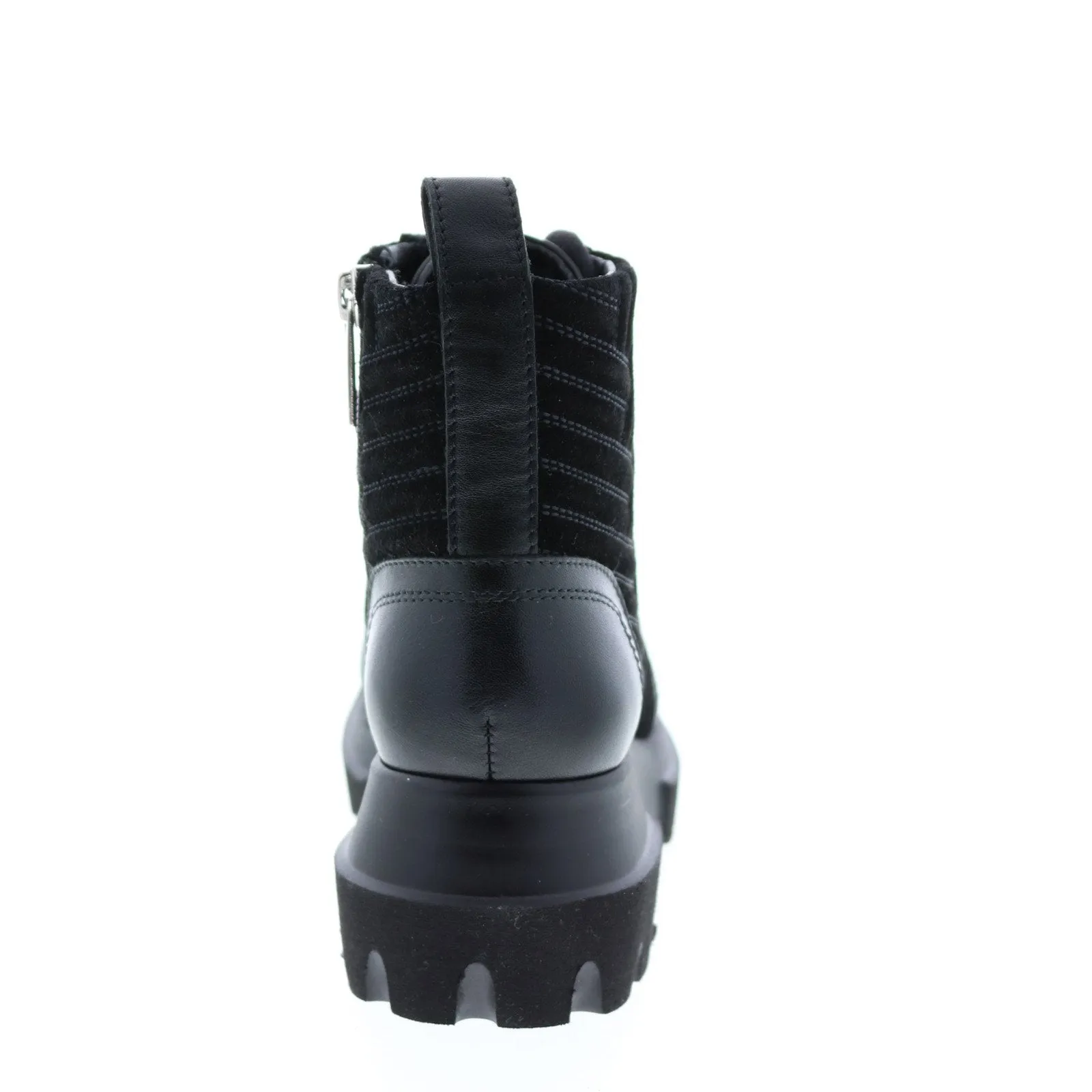 Aquatalia Kaylynn Calf Suede 34L3726-BBK Womens Black Suede Zipper Casual Dress Boots