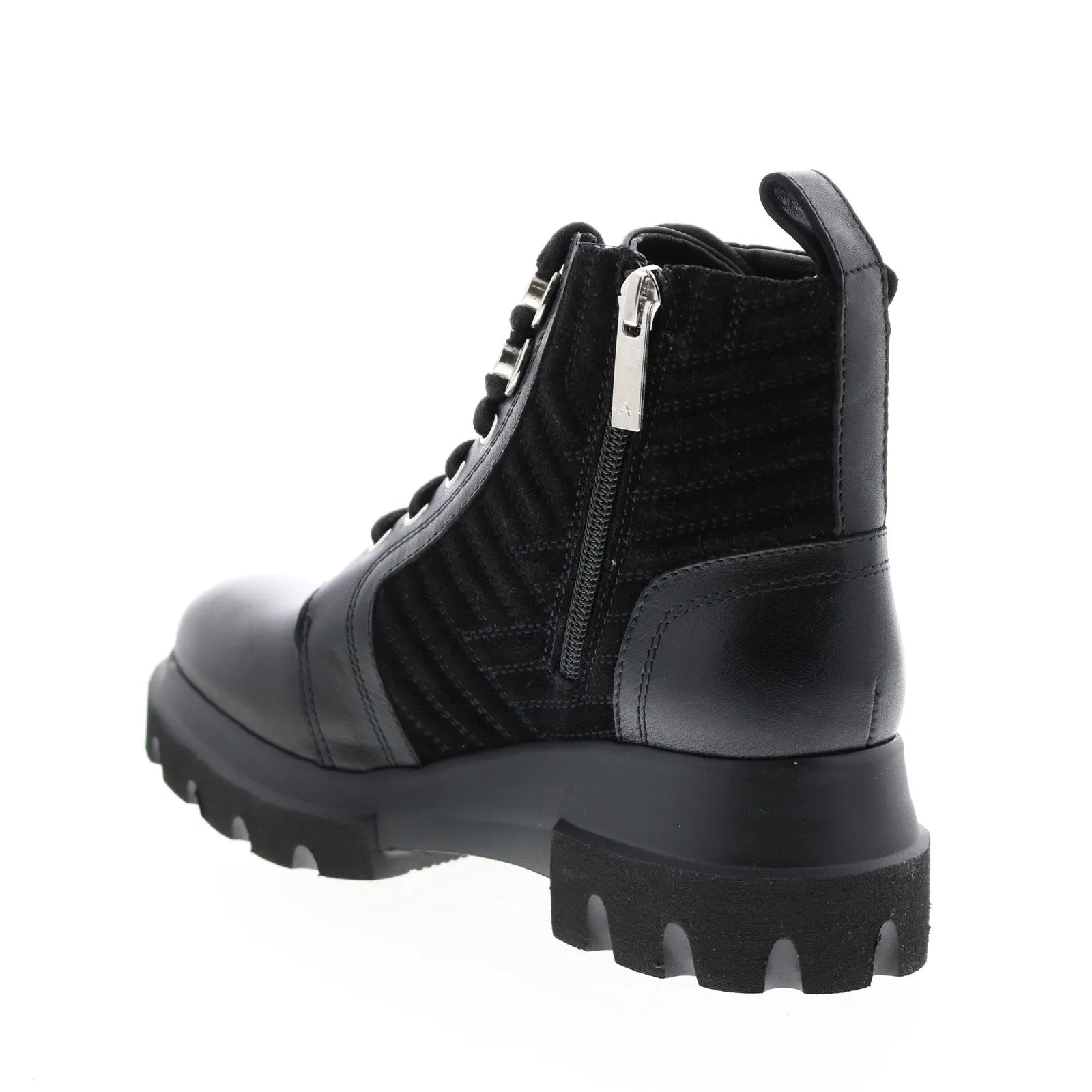 Aquatalia Kaylynn Calf Suede 34L3726-BBK Womens Black Suede Zipper Casual Dress Boots