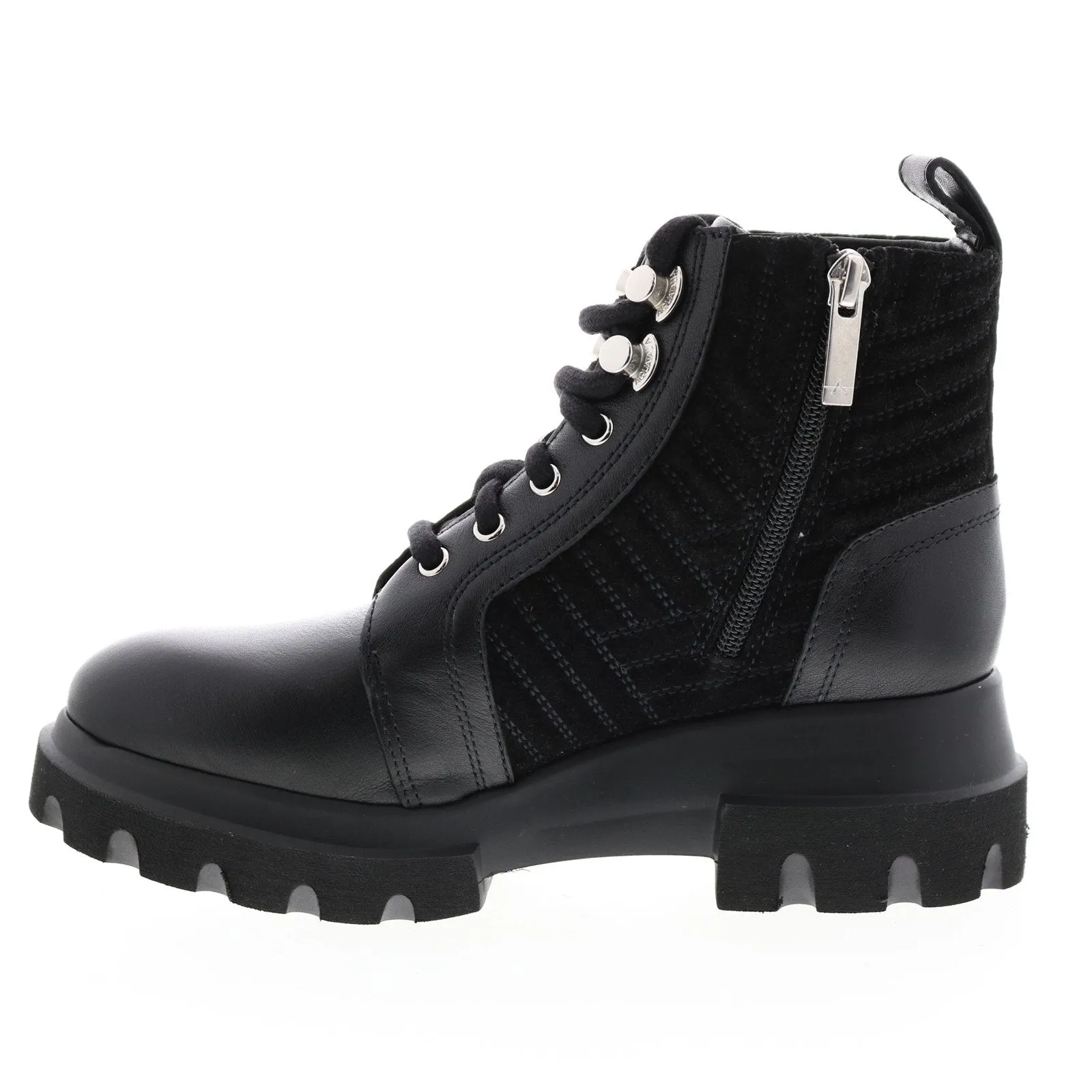 Aquatalia Kaylynn Calf Suede 34L3726-BBK Womens Black Suede Zipper Casual Dress Boots