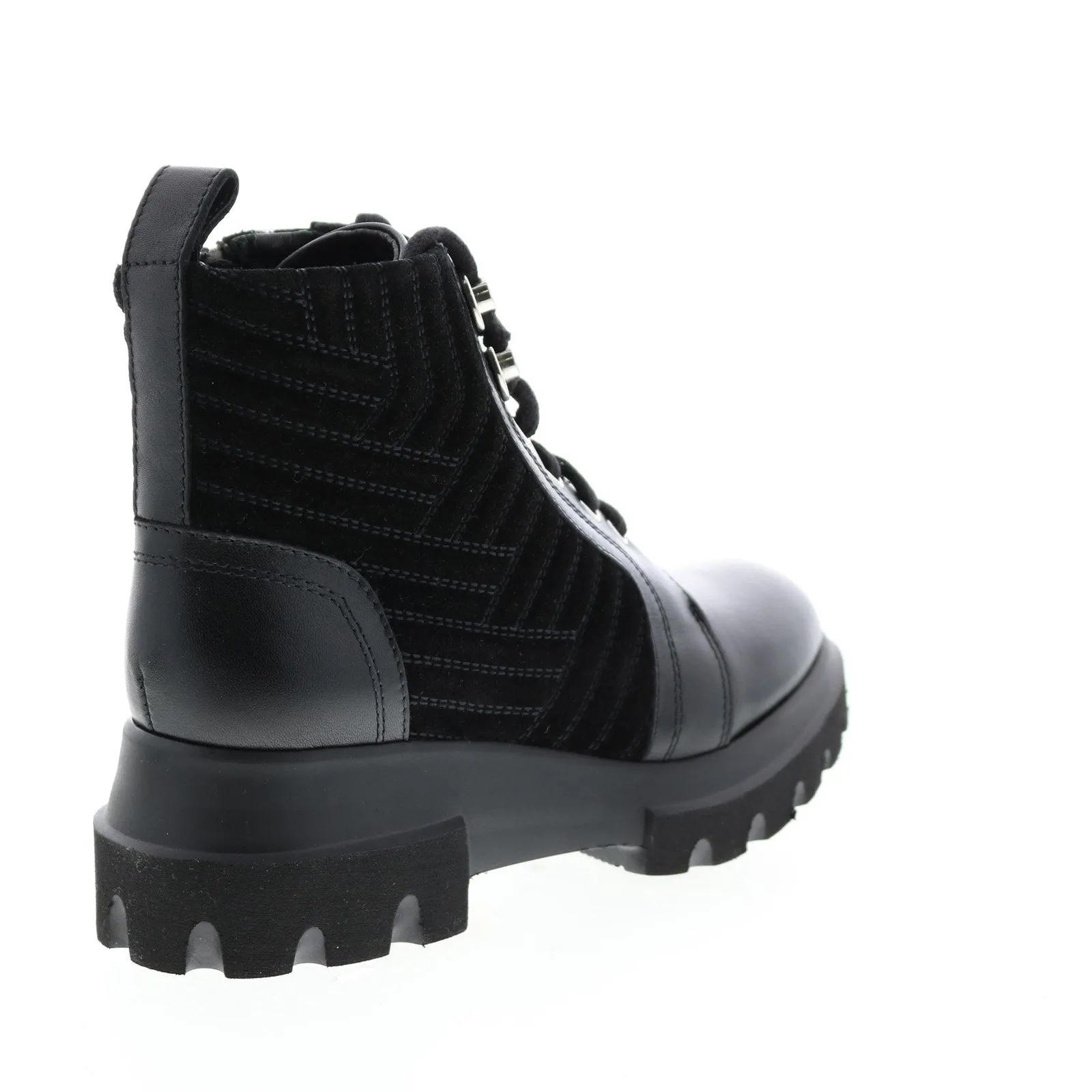 Aquatalia Kaylynn Calf Suede 34L3726-BBK Womens Black Suede Zipper Casual Dress Boots