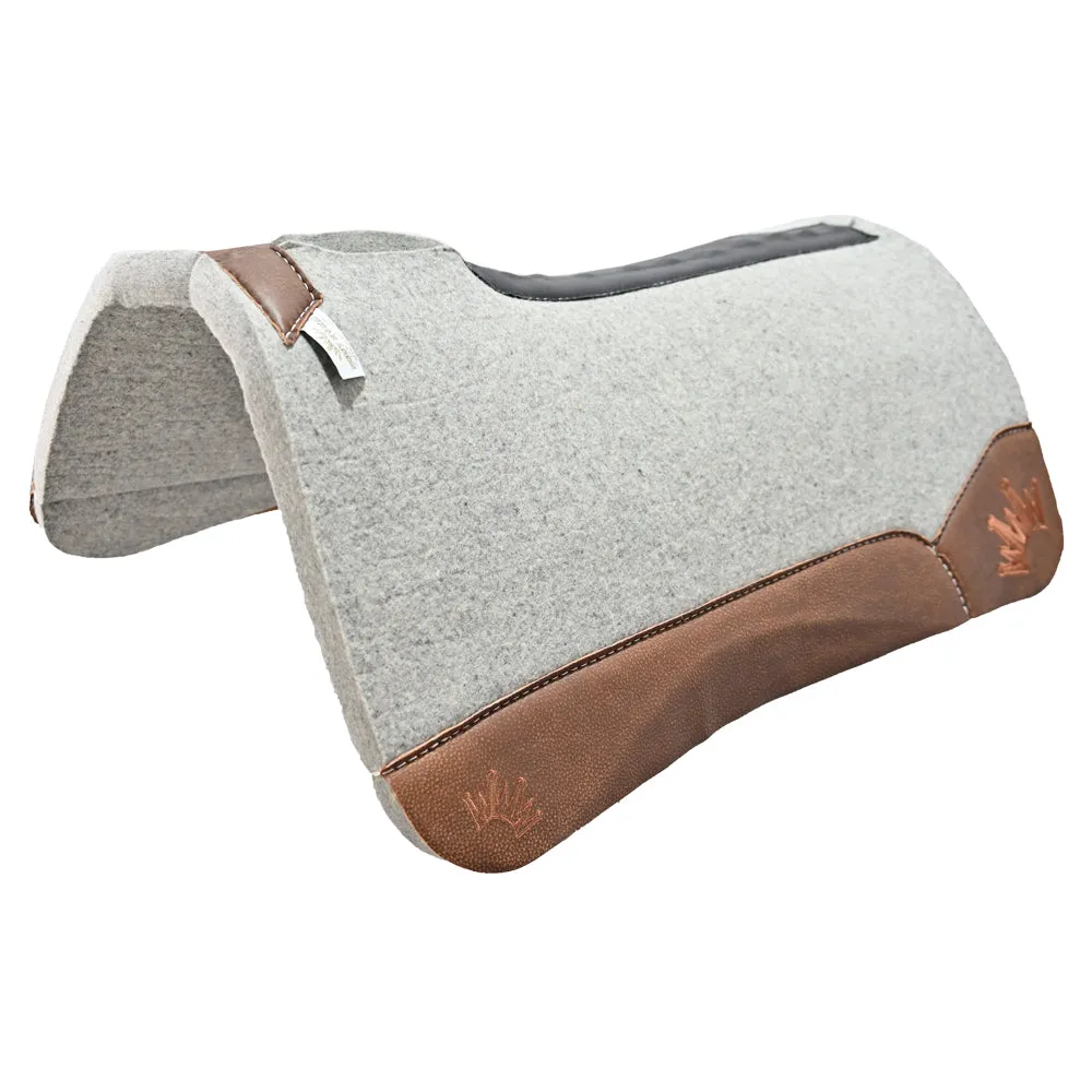 Best Ever 1" Kush Pad with Oak Brown Wear Leathers and Gold Crown- 32"X32"