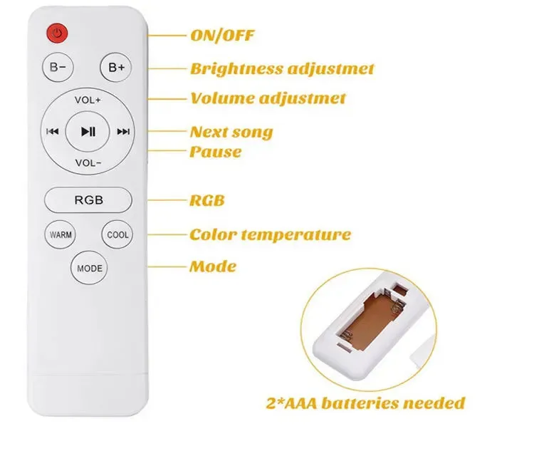 Ceiling Lamps Music Player Bluetooth Remote APP Control.