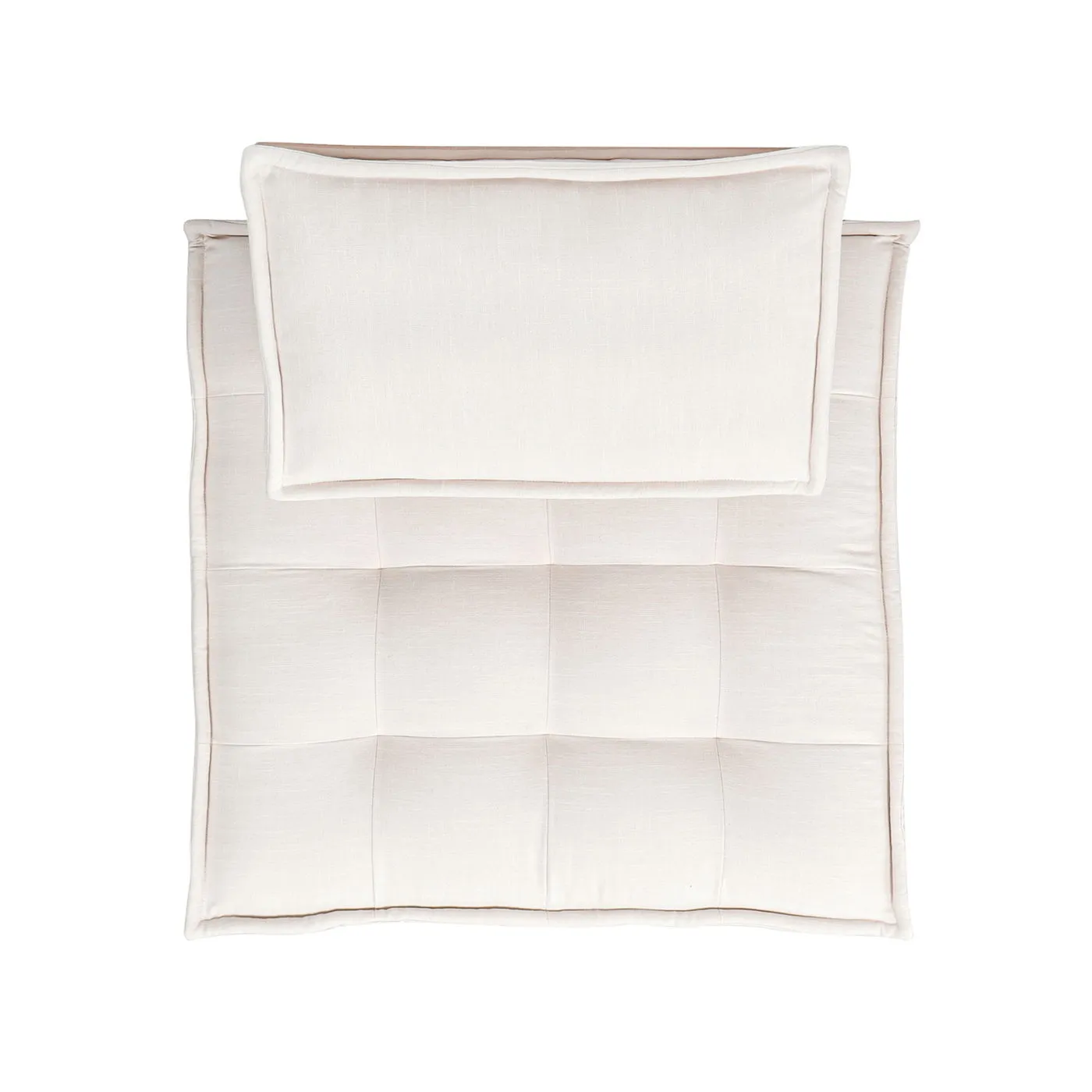Couch.com Arwen Square Modular Pillow Back Lounge Chair White Beige, Durable Design, Modern Style, Easy to Clean, Fabric Construction, Beige Finish by Couch.com