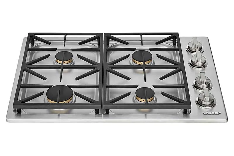 Dacor HDCT304GSNGH 30" Dual Gas Cooktop, Natural Gas/High Altitude