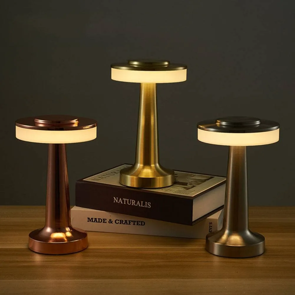 Dumbbell LED Table Lamps Touch Sensor USB Rechargeable Dimmable