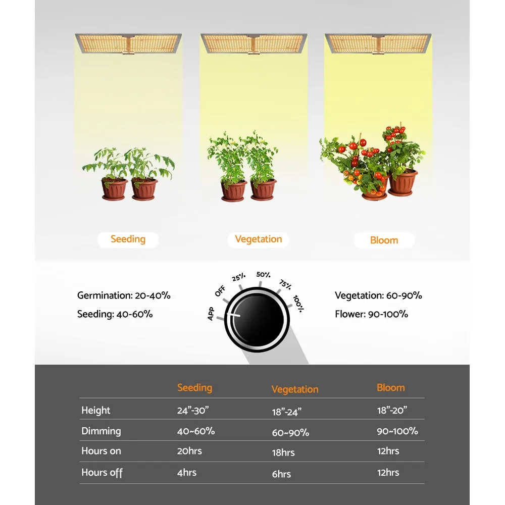 Energy Efficient Full Spectrum LED Grow Light, 300W, Greenfingers
