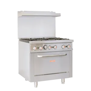 ER-6 Enhanced 36" Gas Range, 6 Burner with Oven