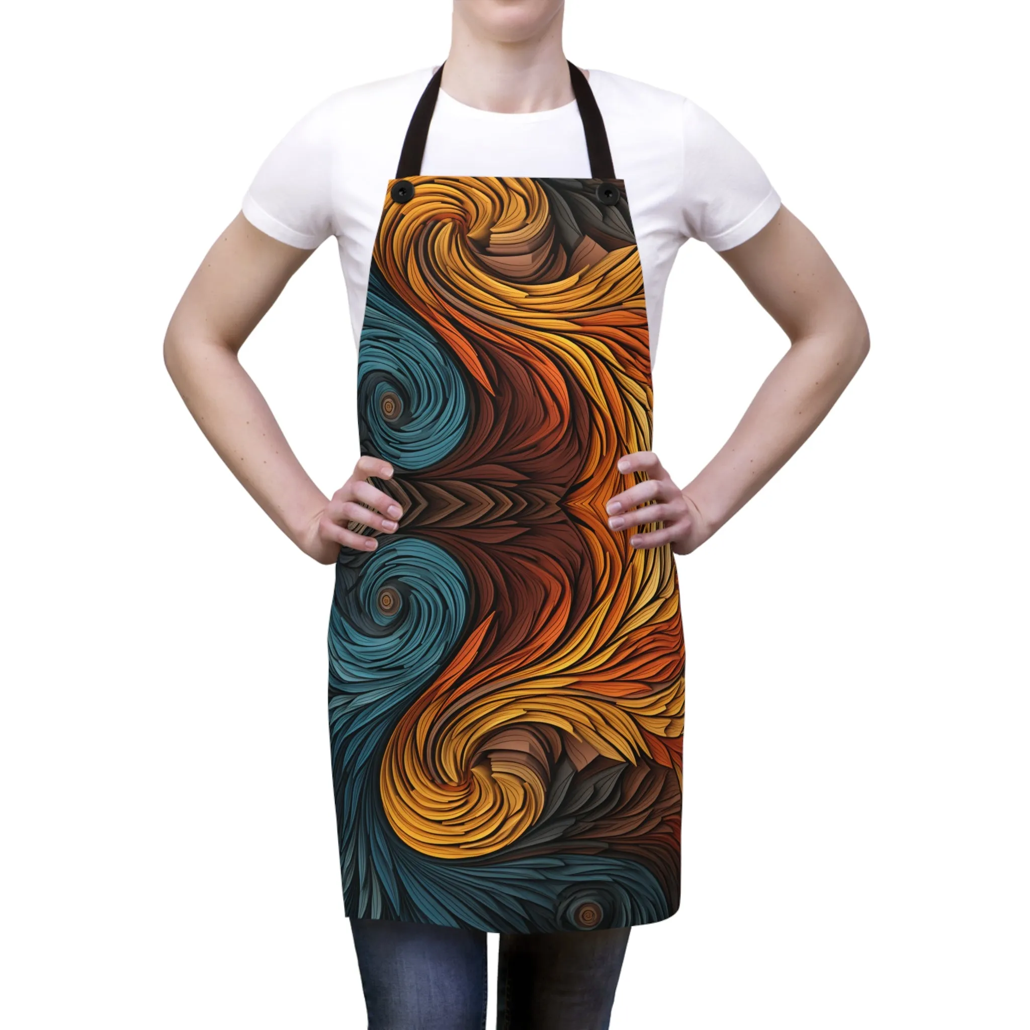 Fire and Ice abstract Apron