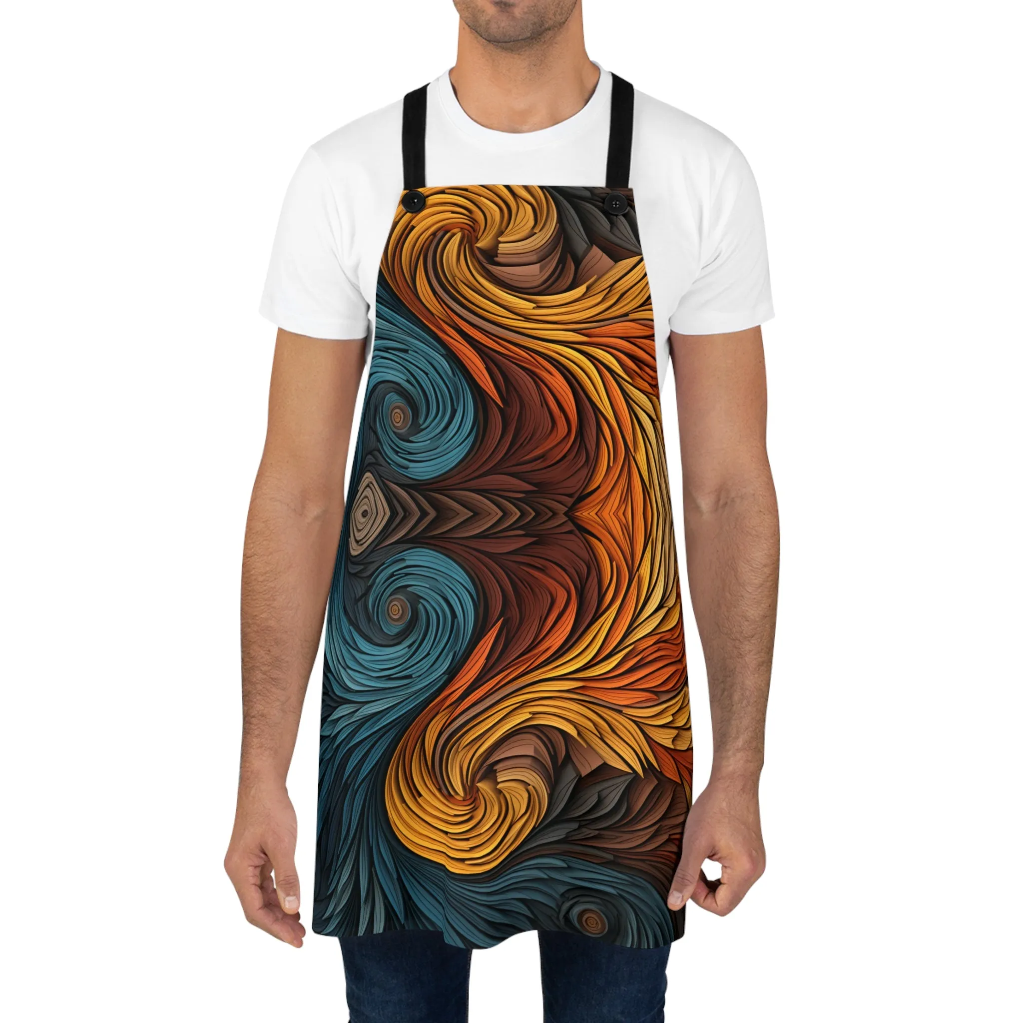Fire and Ice abstract Apron