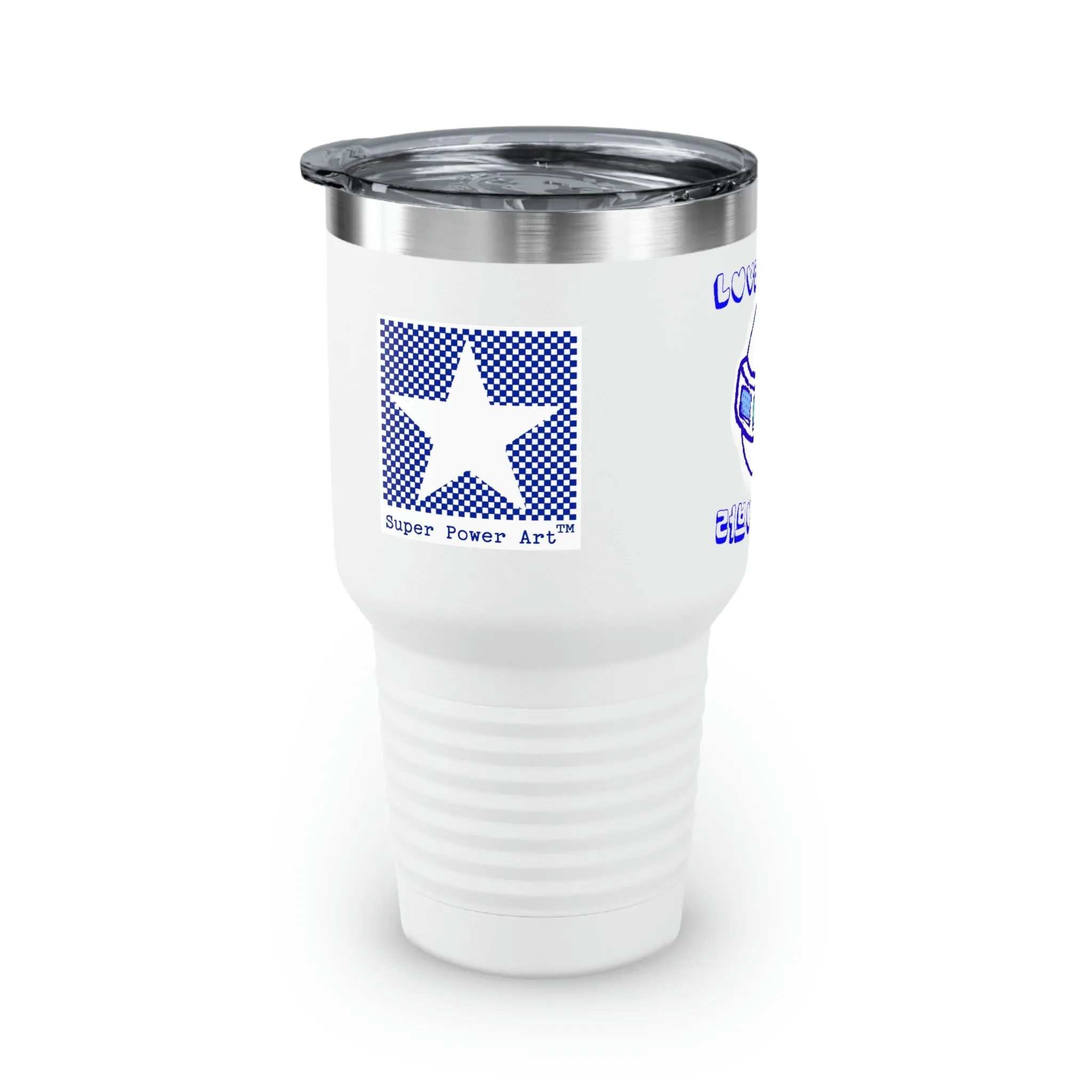 Insook Hwang's Art_UFO_LovePeaceLoveLove_Tumbler, 30oz