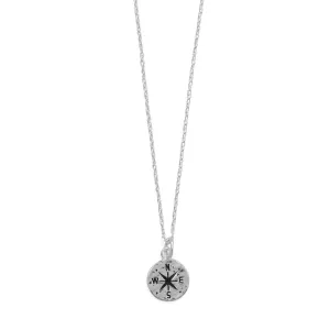 Keep It Moving! 17" 2 Hammered Compass Necklace