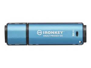 Kingston Usb-Stick Ironkey Vault - Usb 3.2 Gen 1 (3.1 Gen 1) - 32 Gb - Blue