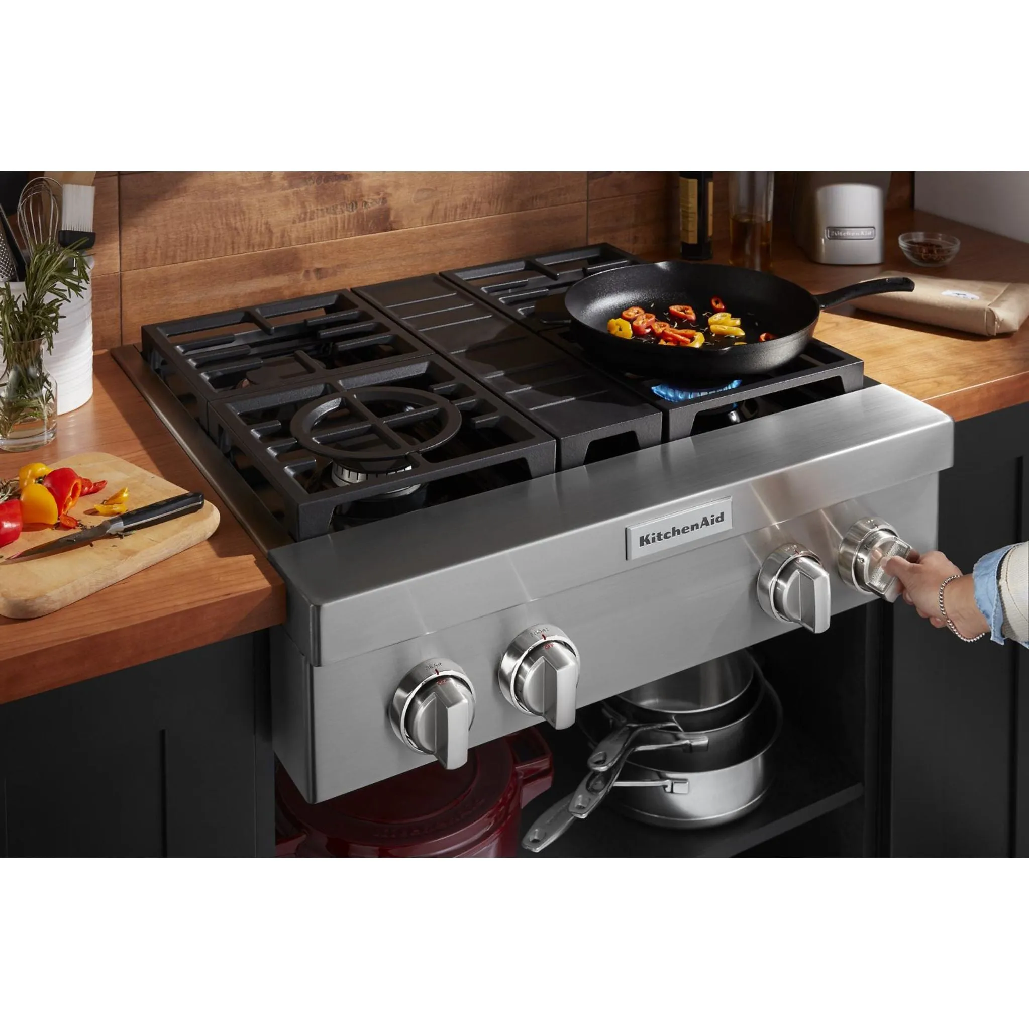 KitchenAid  30'' 4-Burner Commercial-Style Gas Rangetop (KCGC500JSS)