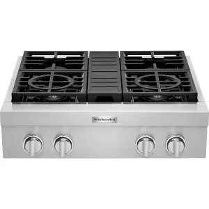 KitchenAid  30'' 4-Burner Commercial-Style Gas Rangetop (KCGC500JSS)