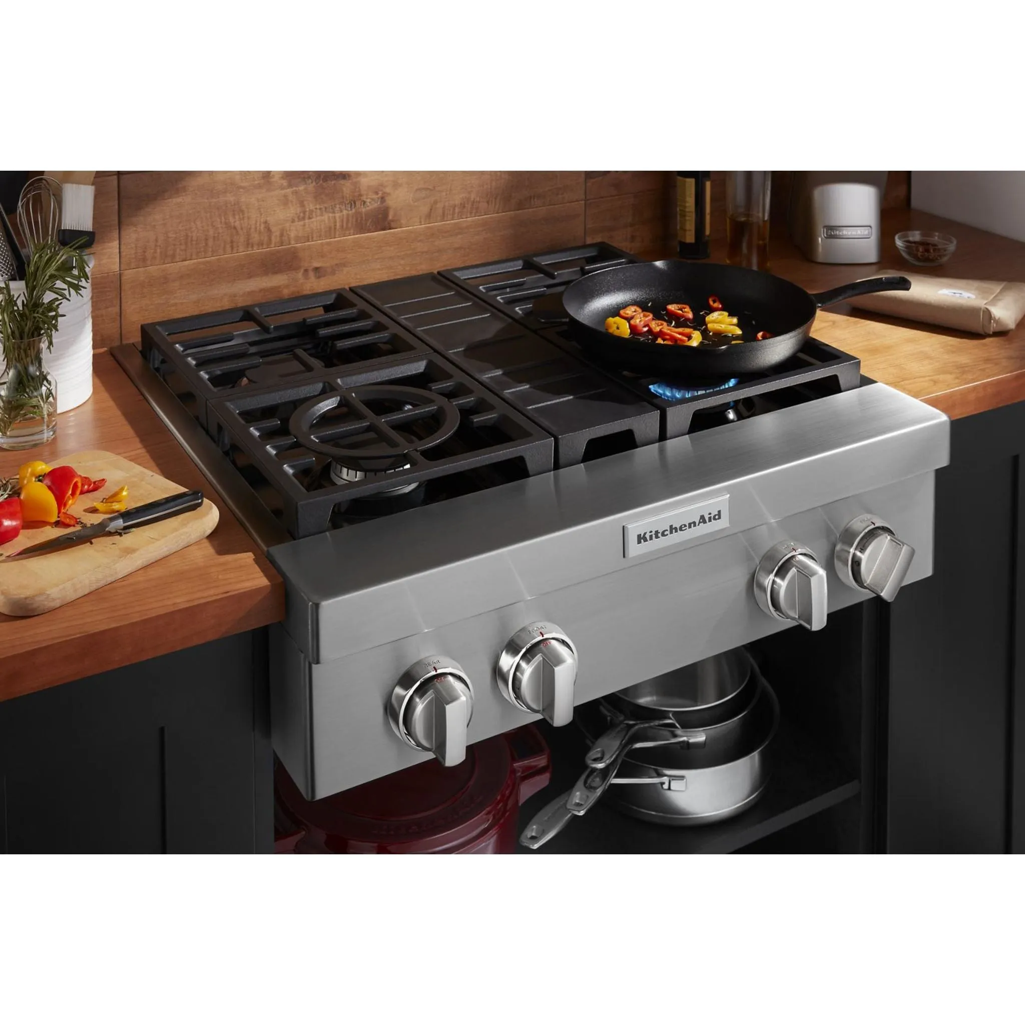 KitchenAid  30'' 4-Burner Commercial-Style Gas Rangetop (KCGC500JSS)