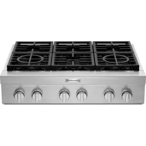 KitchenAid 36" Gas Cooktop (KCGC506JSS) - Stainless Steel