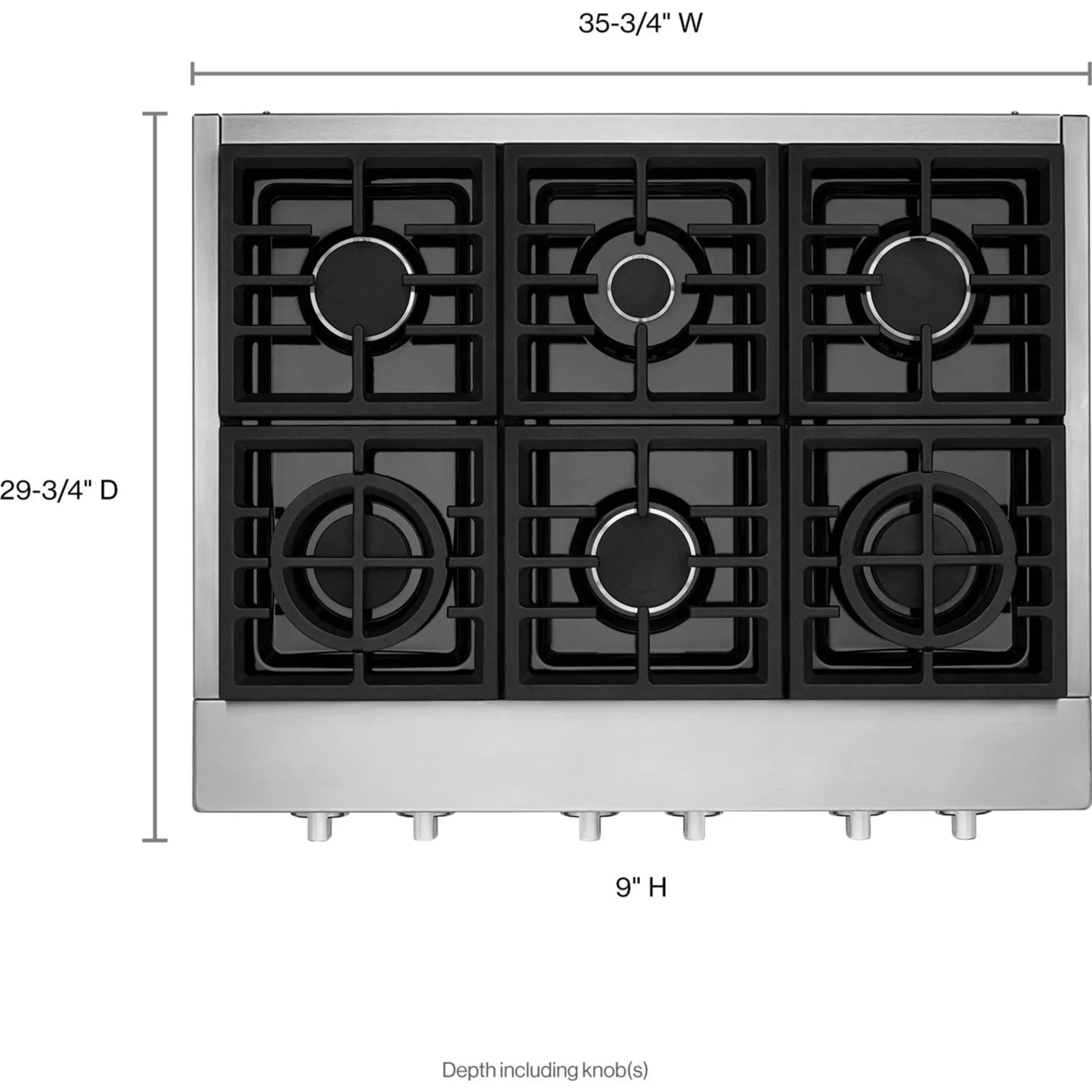 KitchenAid 36" Gas Cooktop (KCGC506JSS) - Stainless Steel
