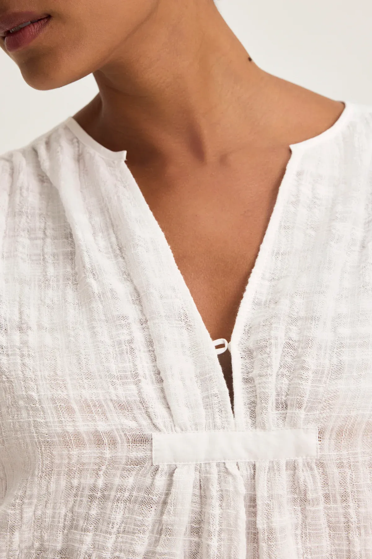 Kora Textured Cotton Gauze Top