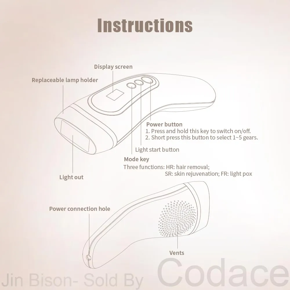 Laser Hair Remover With LCD Display