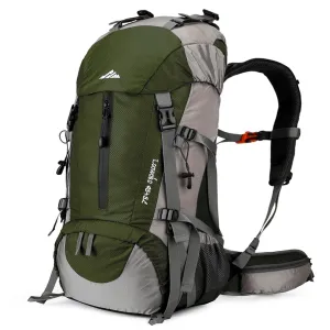 Loowoko 50L Hiking Backpack, Waterproof Camping Essentials Bag with Rain Cover, 45 5 Liter Lightweight Backpacking Back Pack
