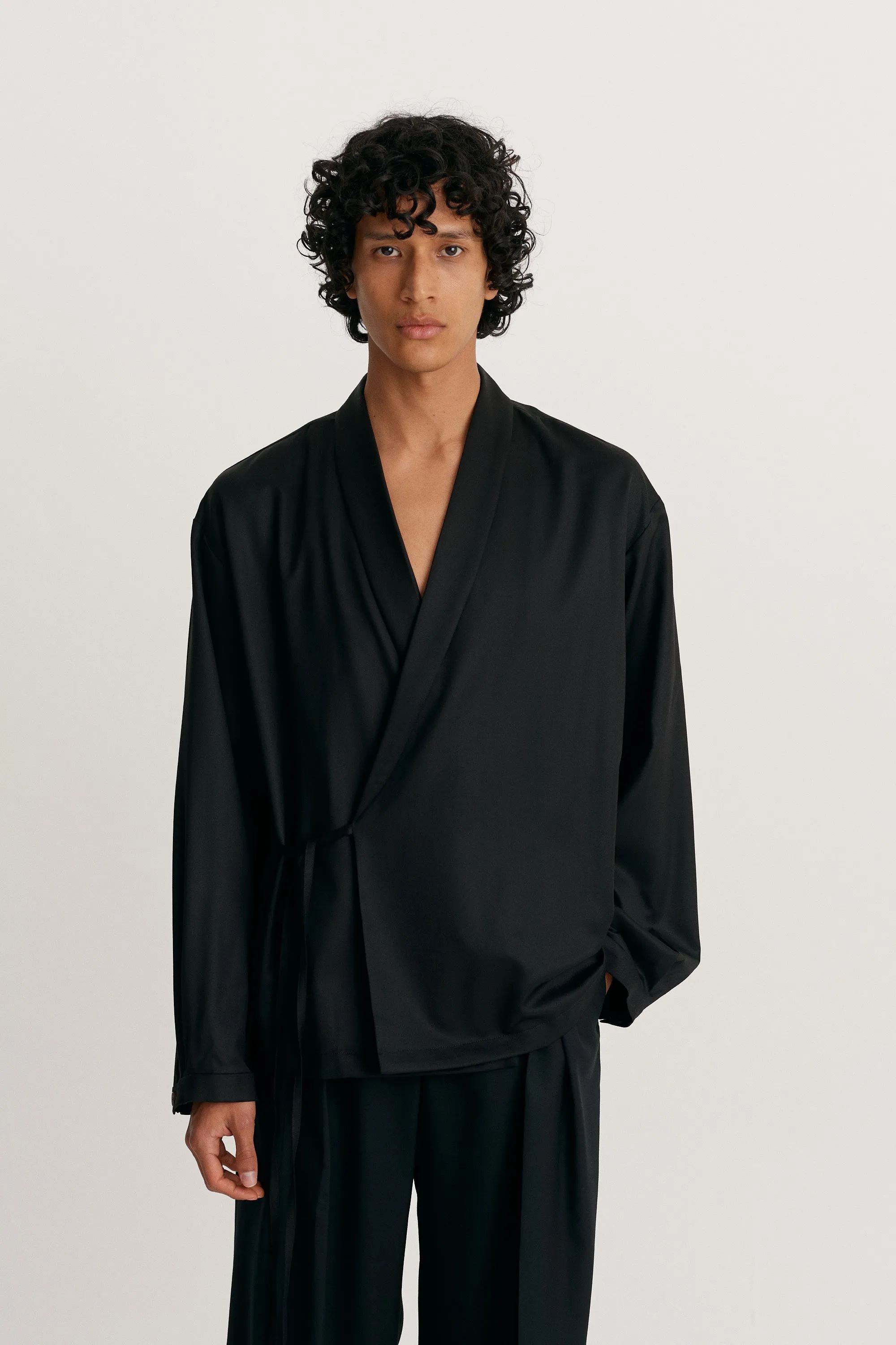 LS Wrap Tie Shirt