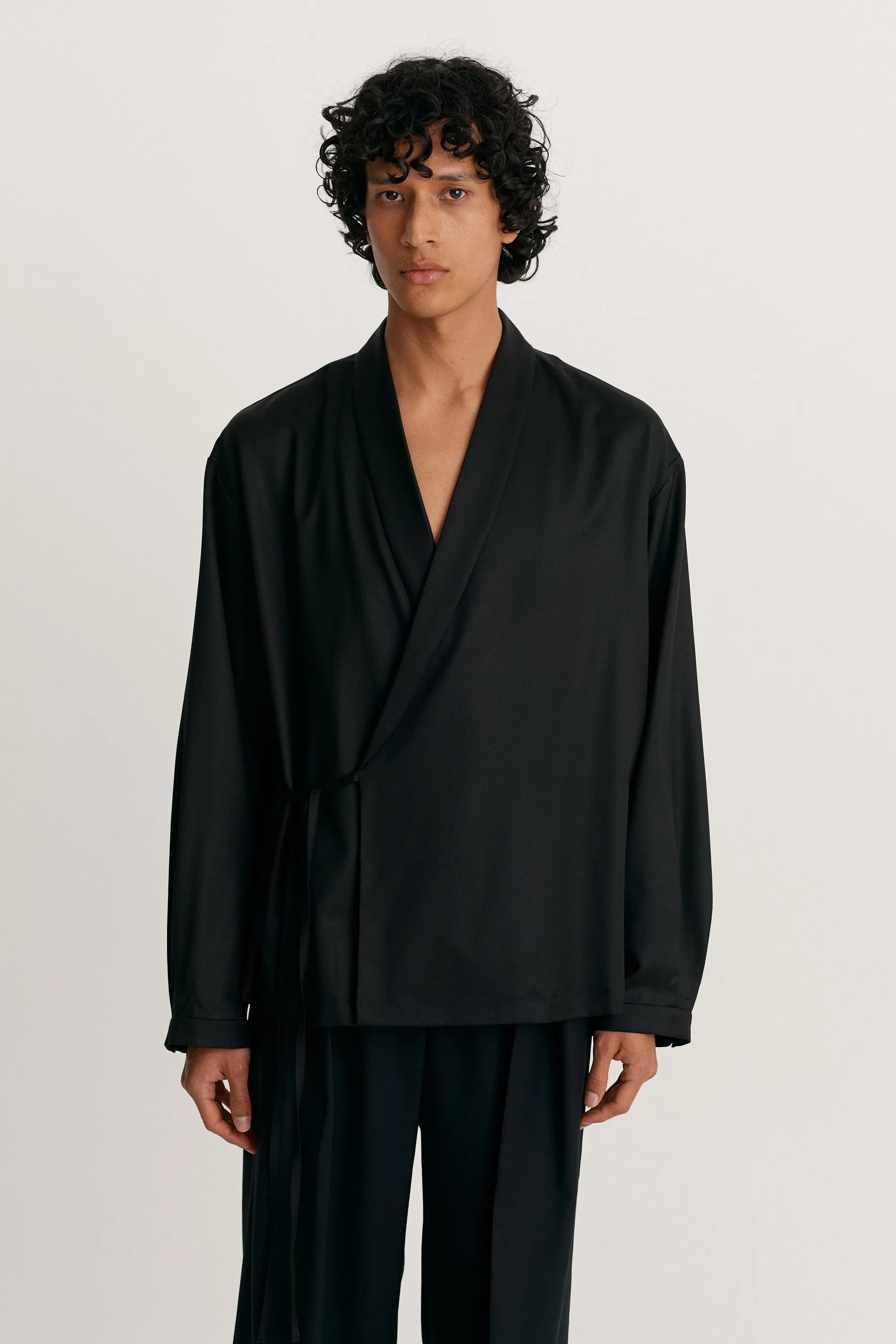 LS Wrap Tie Shirt