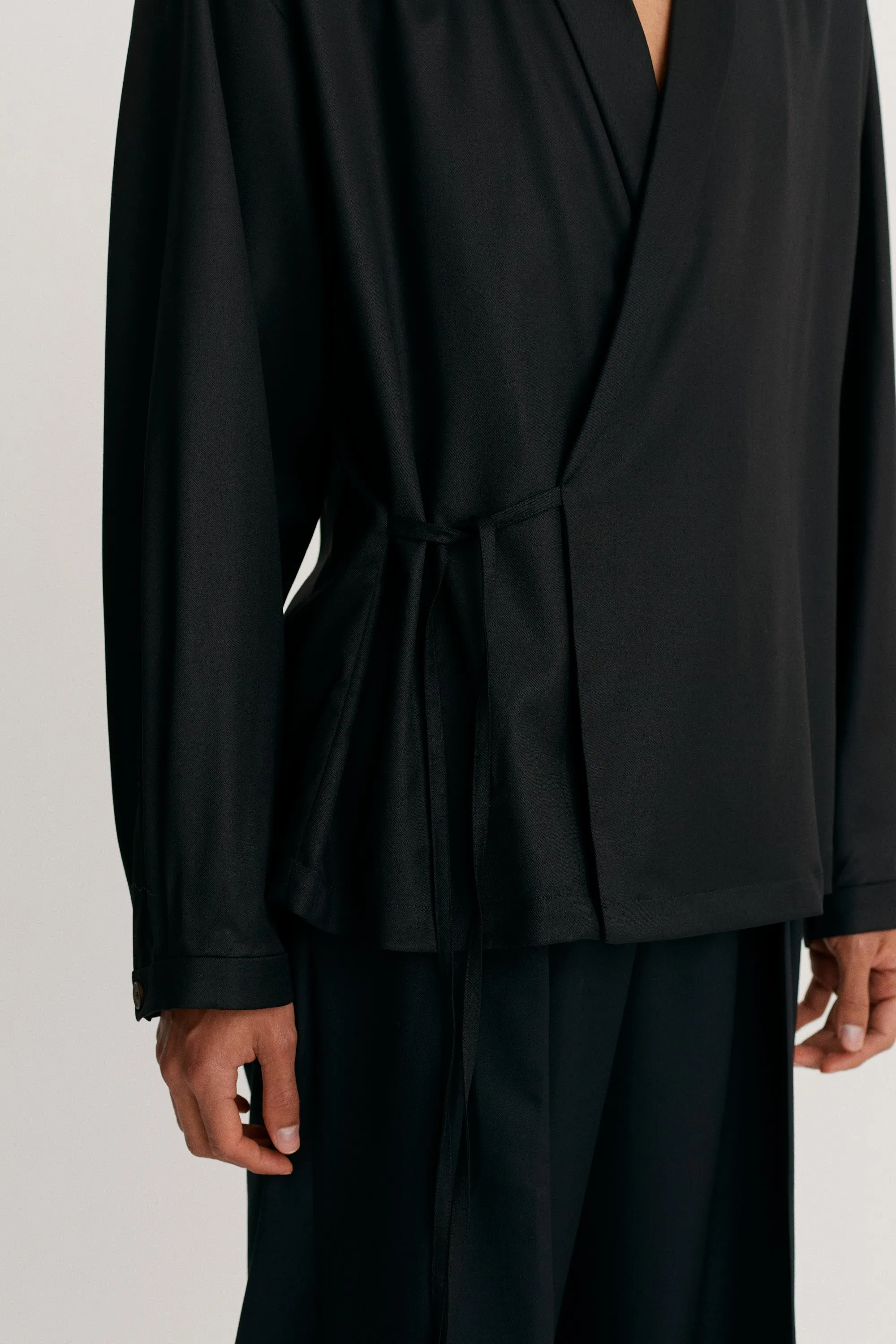 LS Wrap Tie Shirt