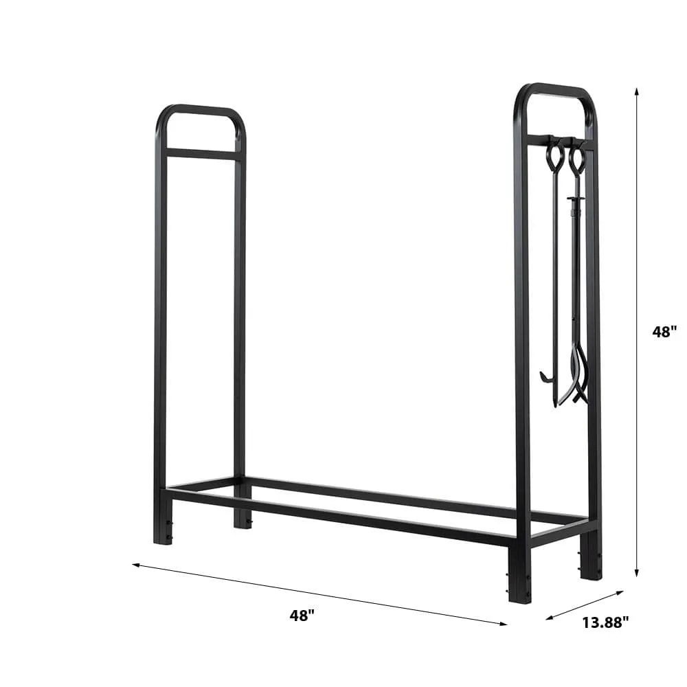 Modern Ember Sierra Mills 48-in Log Rack with Cover