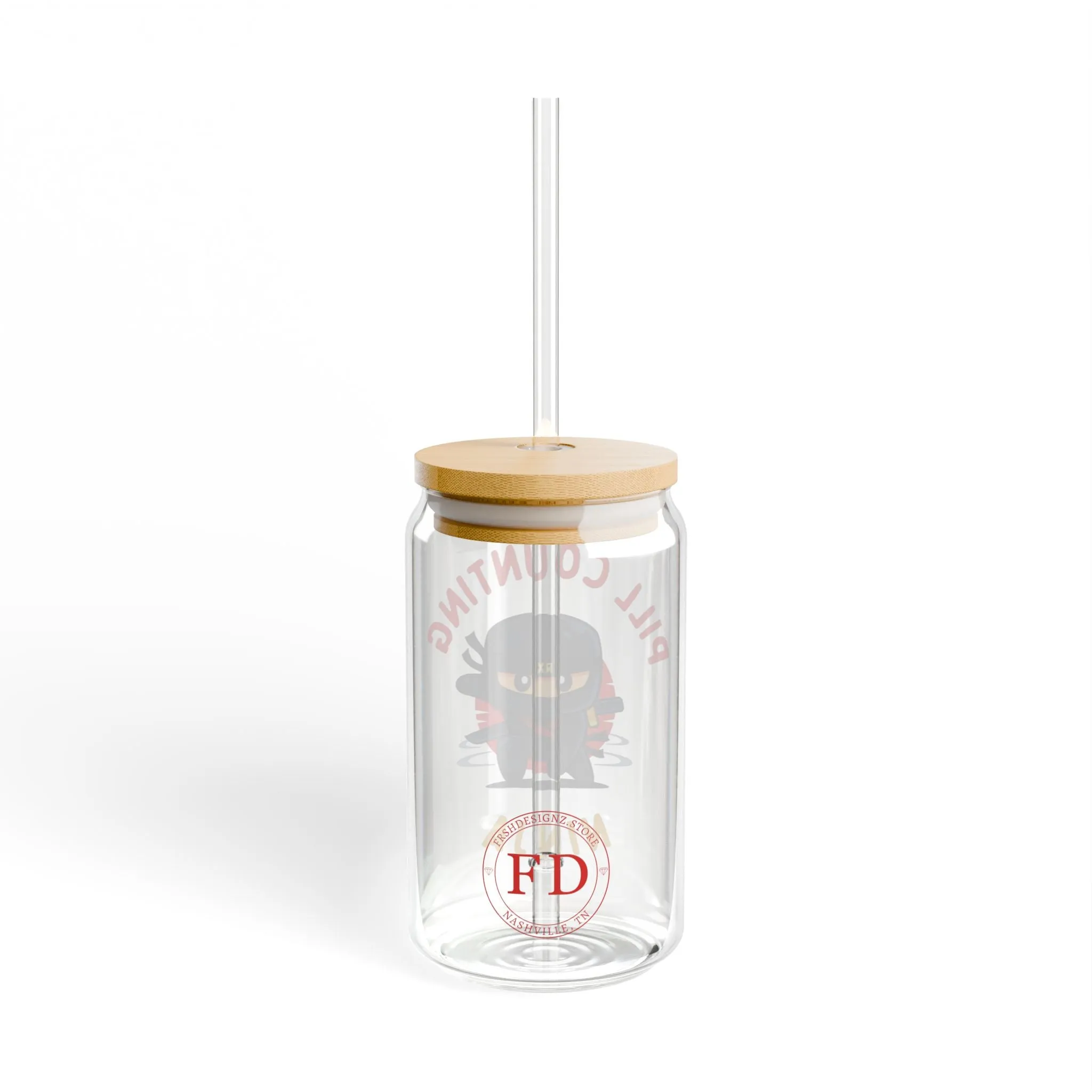 Pill Counting Ninja Sipper Glass, 16oz