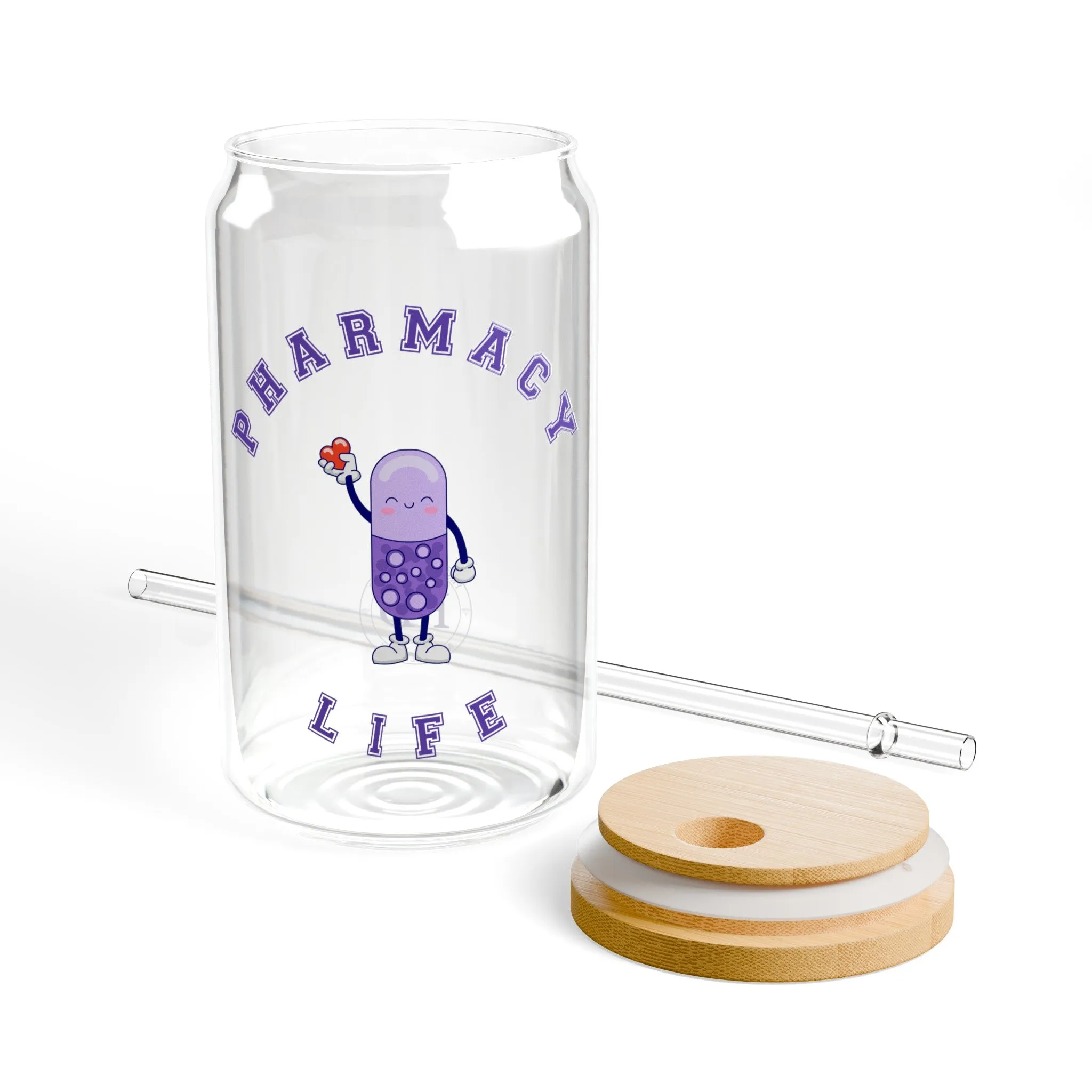 Purple Pharmacy Life Sipper Glass, 16oz