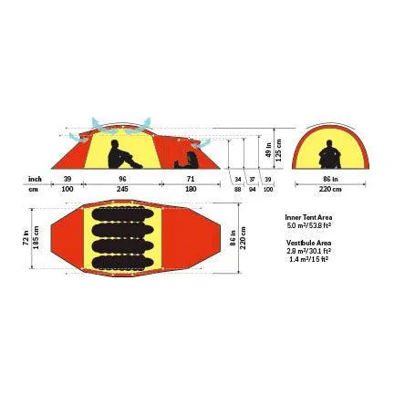 Saitaris 4 Person Tent - Black Label