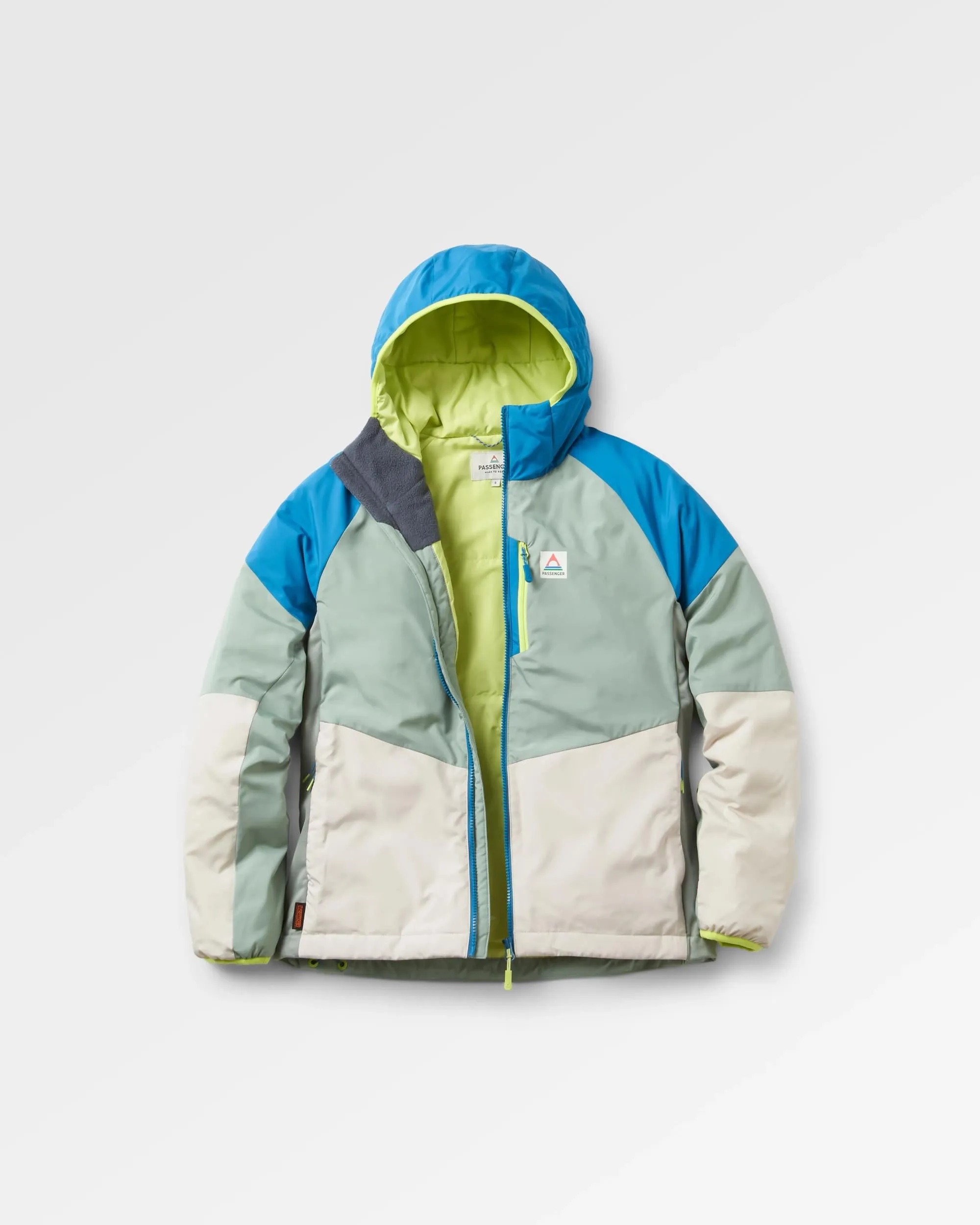 Shasta Lightweight Recycled Thermore Insulated Jacket - Pistachio/Blue Steel