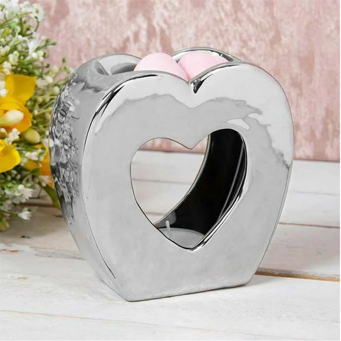 Silver Heart Wax/Oil Burner