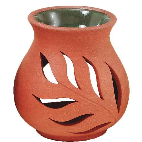 Terra Cotta Diffuser, Leaf Design - One Left