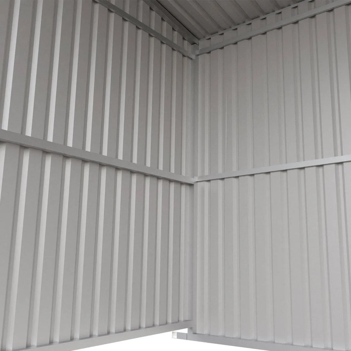 TMG Industrial 12’ x 20’ Galvanized Metal Livestock Shed, 240 Sq-Ft, 27 GA Corrugated Panels, Sliding Skid Mount, TMG-MS1220L