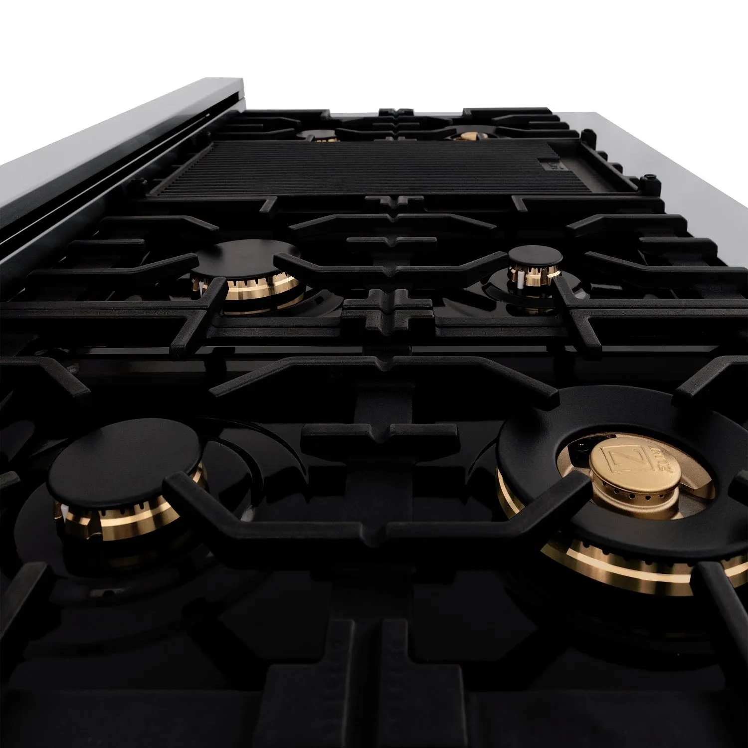 ZLINE 60" 7.4 cu. ft. Dual Fuel Range with Gas Stove and Electric Oven in DuraSnow® Stainless Steel with Brass Burners (RAS-SN-BR-60)